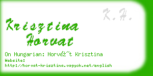 krisztina horvat business card